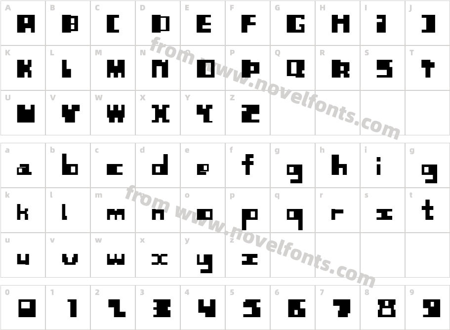 Blocked Out RegularCharacter Map