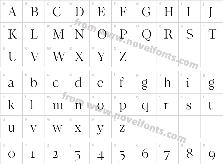 Loretta Light DisplayCharacter Map