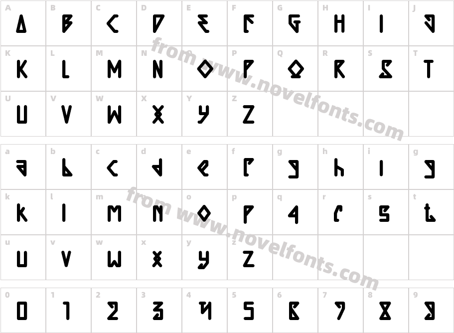 Lothares RegularCharacter Map