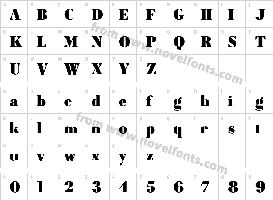 Louvette Text UltraCharacter Map