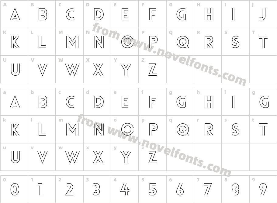 Lovelo Line LightCharacter Map