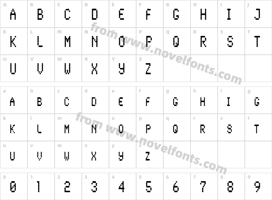 Lowtech Condensed RegularSWFTECharacter Map