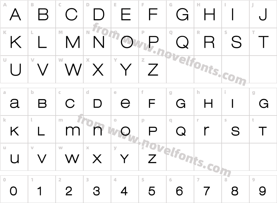 Lowvetica BoldCharacter Map