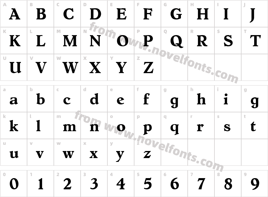 Lucas Becker BoldCharacter Map