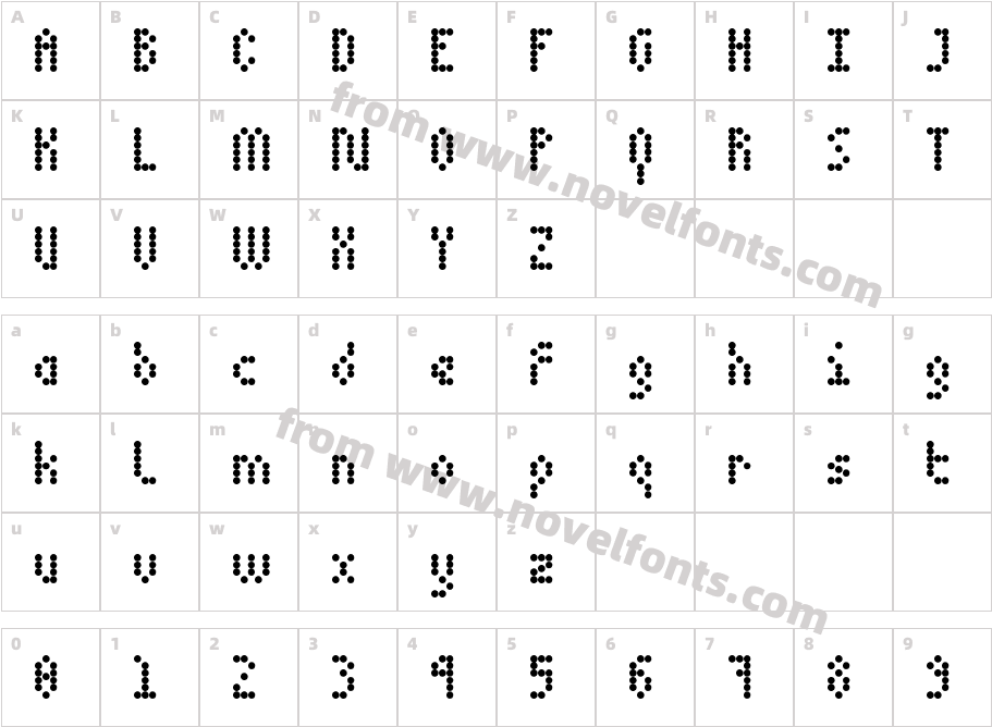 5Dotmatrix 1979 RegularCharacter Map