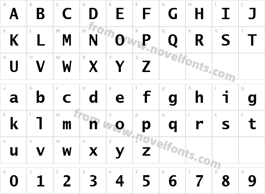 Lucida Sans Typewriter BoldCharacter Map