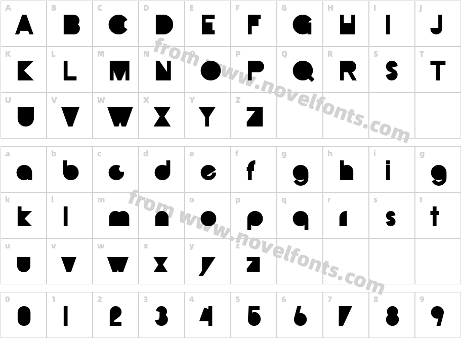 MACIZA BoldCharacter Map