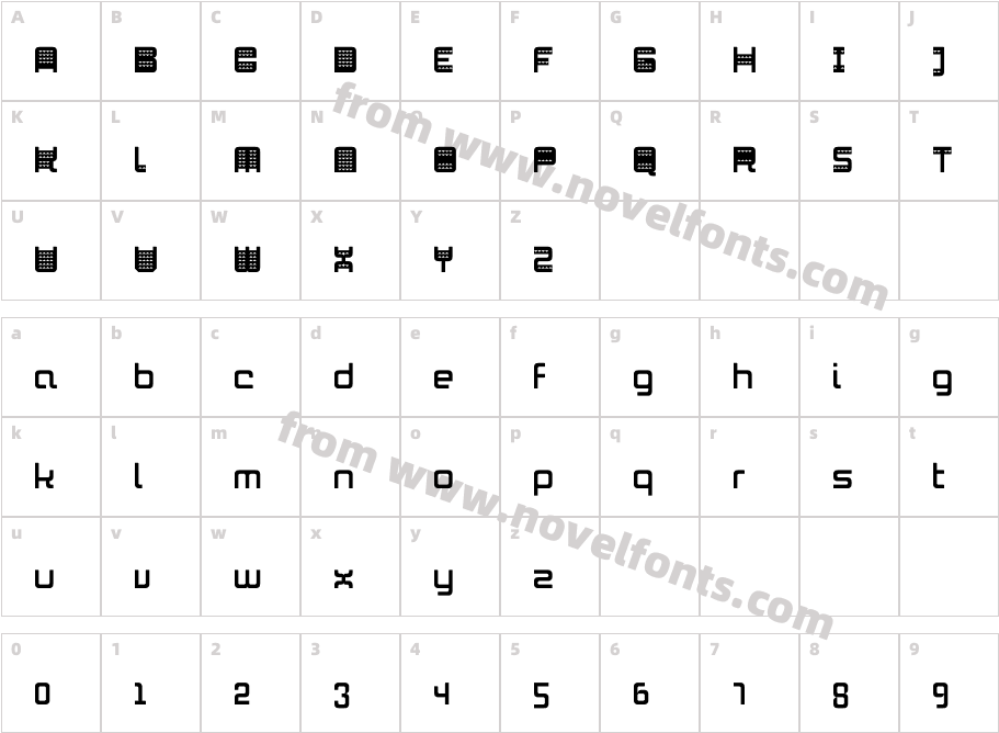 MAMBO RegularCharacter Map