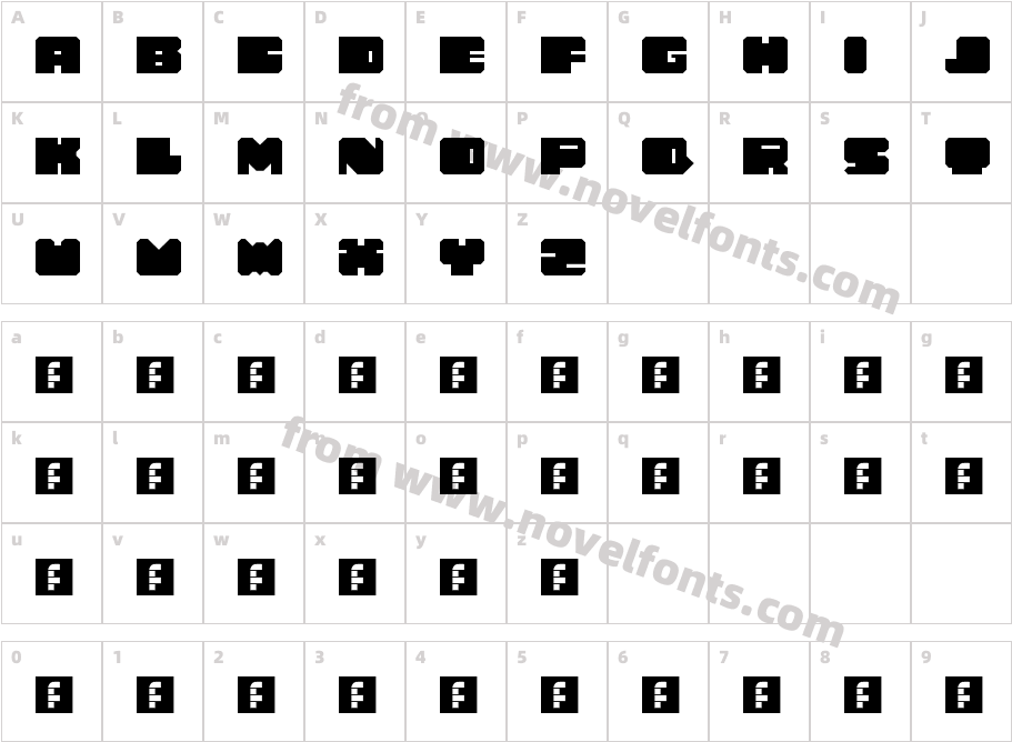 MAXIMUS RegularCharacter Map