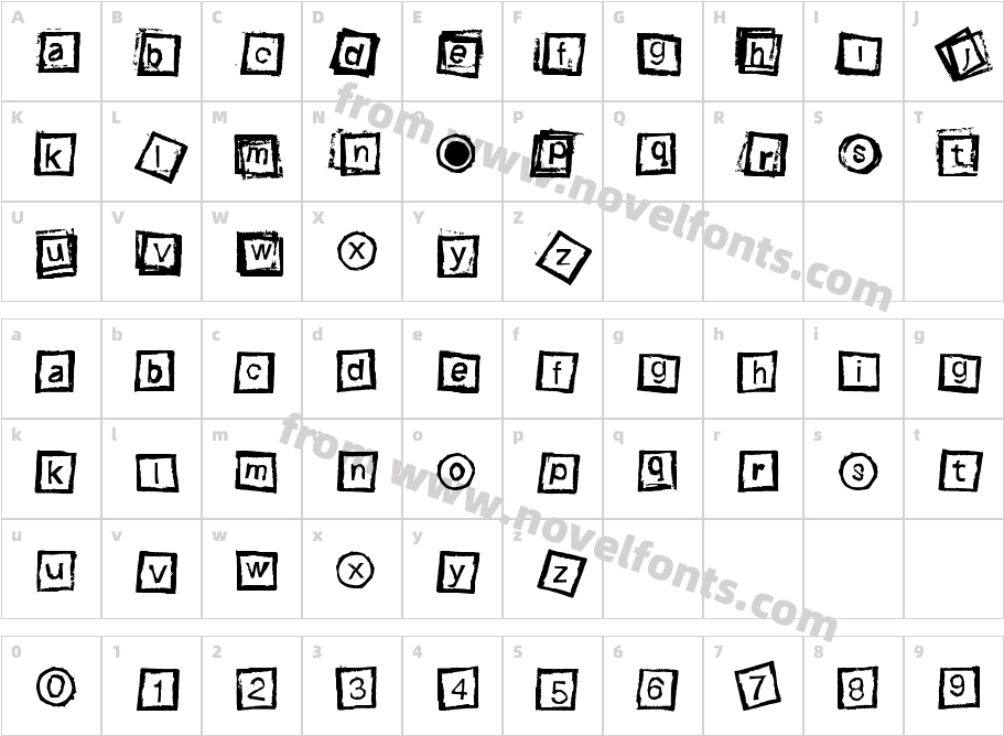 BloktypeCharacter Map