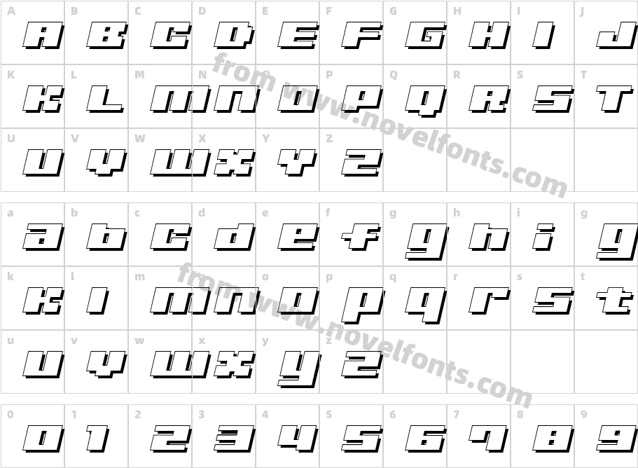 MD Ultra Seven ItalicWCharacter Map