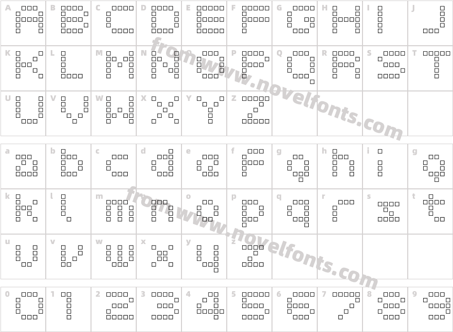 MG Bit Neon HollowCharacter Map