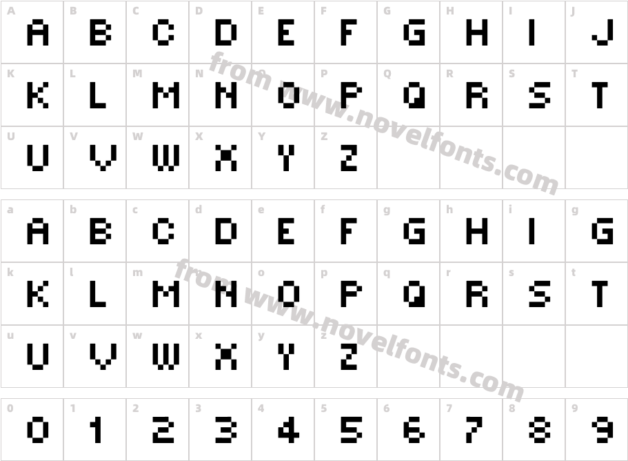 MINI 7 CondensedCharacter Map