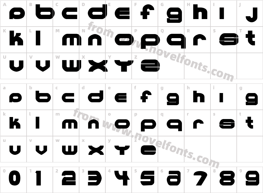 MK Ultra RegularSWFTECharacter Map