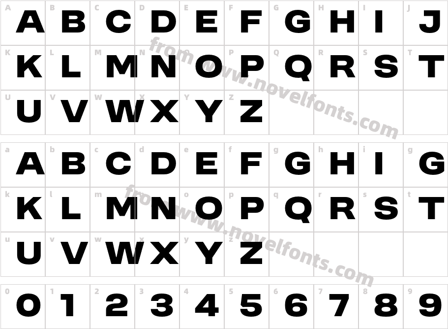 MODERNIZCharacter Map