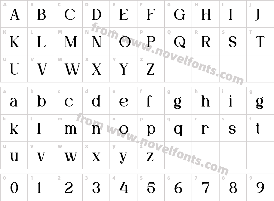 MOELA SemiboldCharacter Map