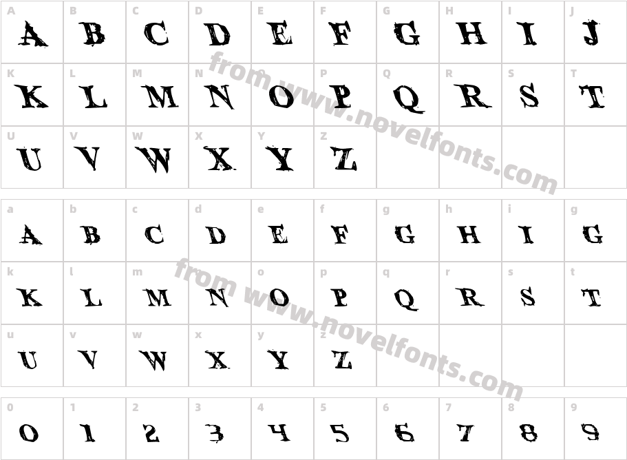 Blood Crow LeftalicCharacter Map