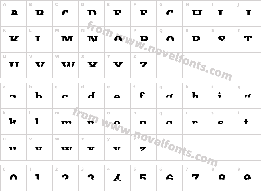 Main Strike Half FillCharacter Map