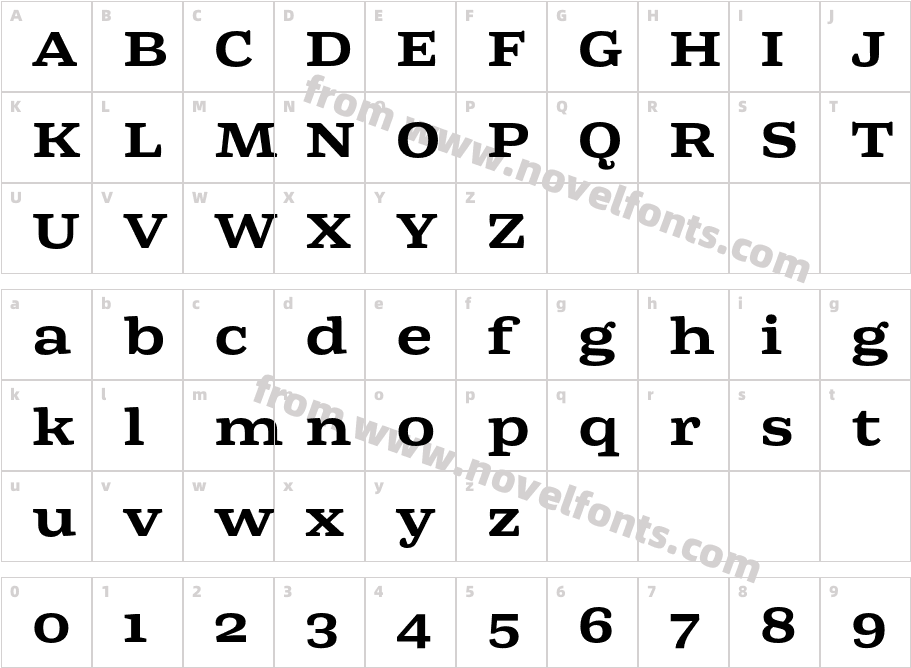 Mala Extended Extra BoldCharacter Map