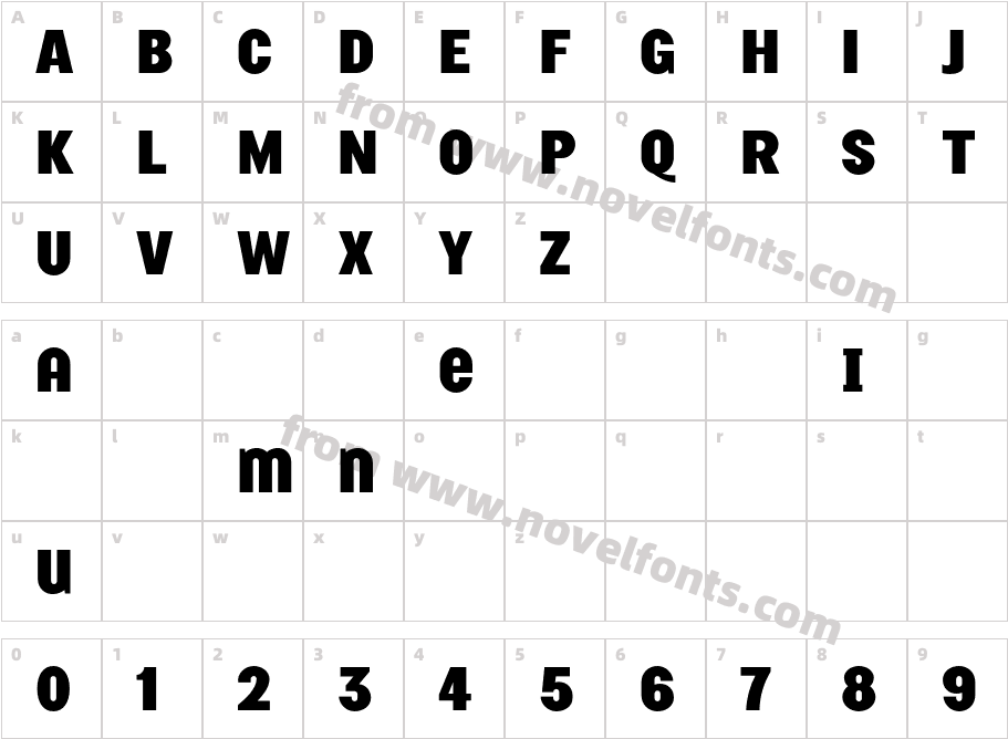 Malmo Sans HeadlineCharacter Map