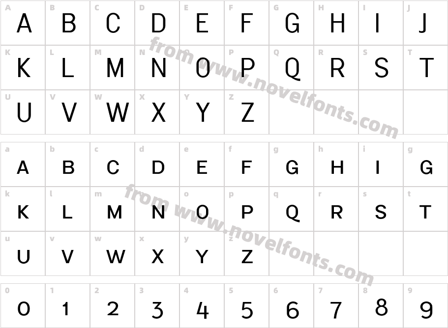 Malmo Sans SC RegCharacter Map