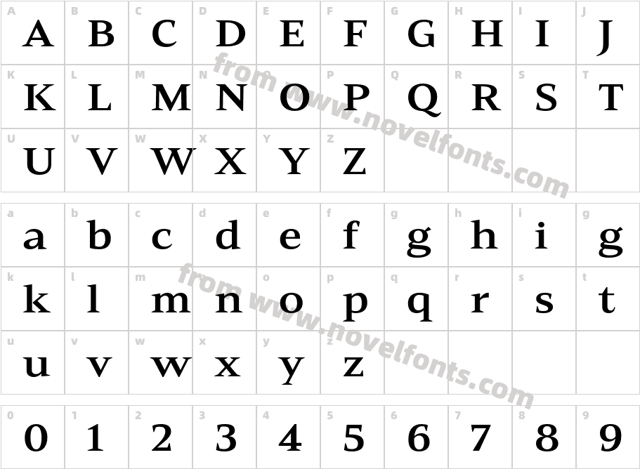 Mandrel Ext BoldCharacter Map