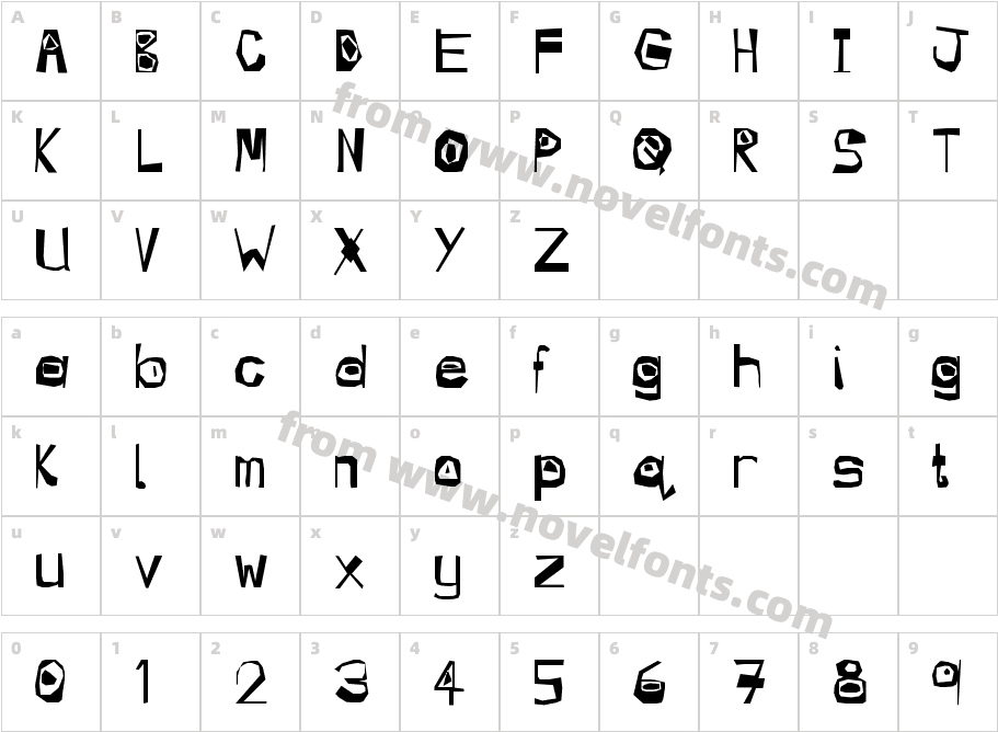 ManicCharacter Map