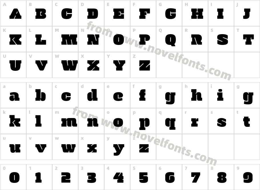 Manometer RegularCharacter Map