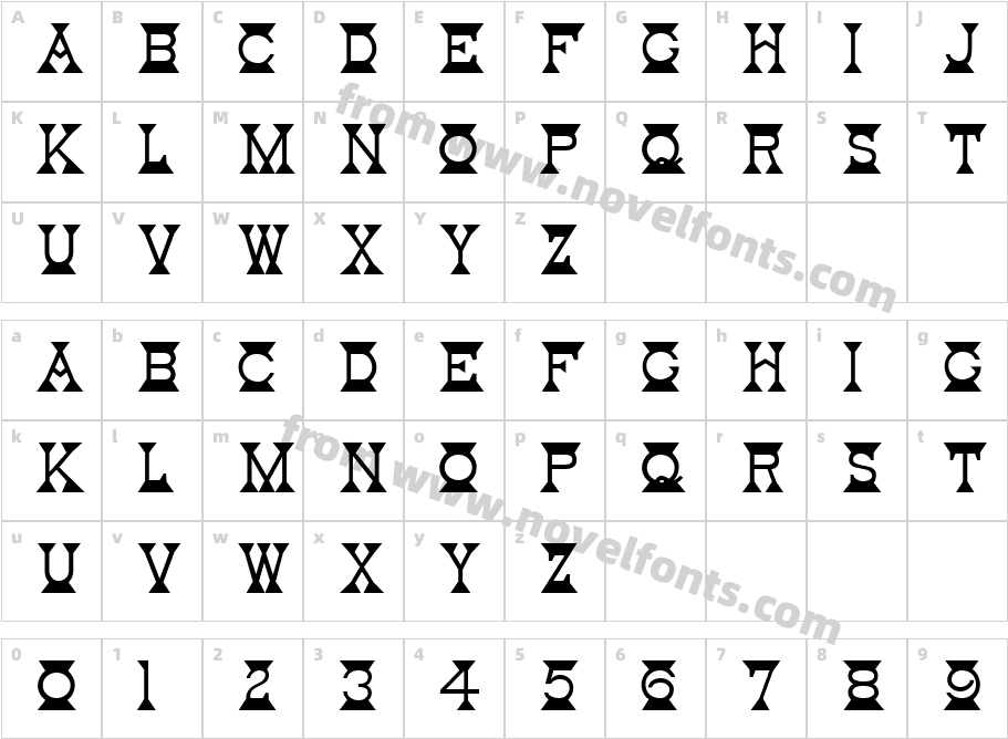 Mantel MFCharacter Map