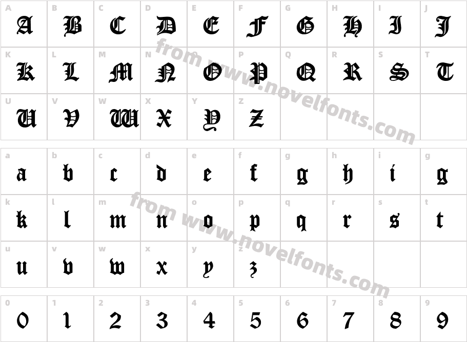 Manuscript BoldSWFTECharacter Map