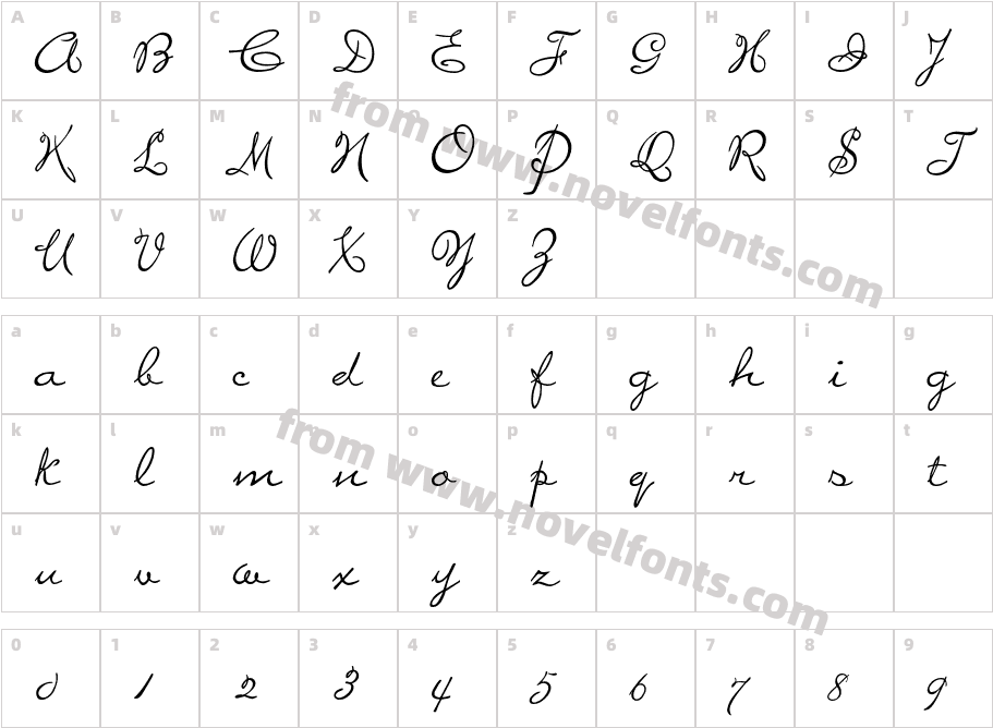 Manuscript NormalCharacter Map