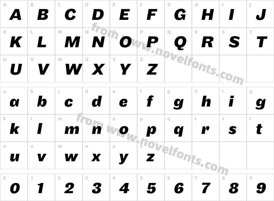 Maple Bold ItalicCharacter Map