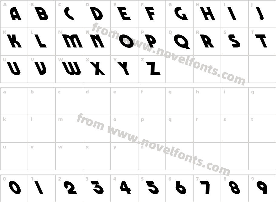 Marbolo LeftyCharacter Map