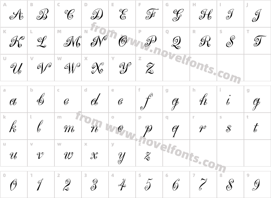 Marguerita PlainCharacter Map