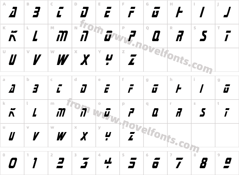 Mariner Condensed RegularSWFTECharacter Map