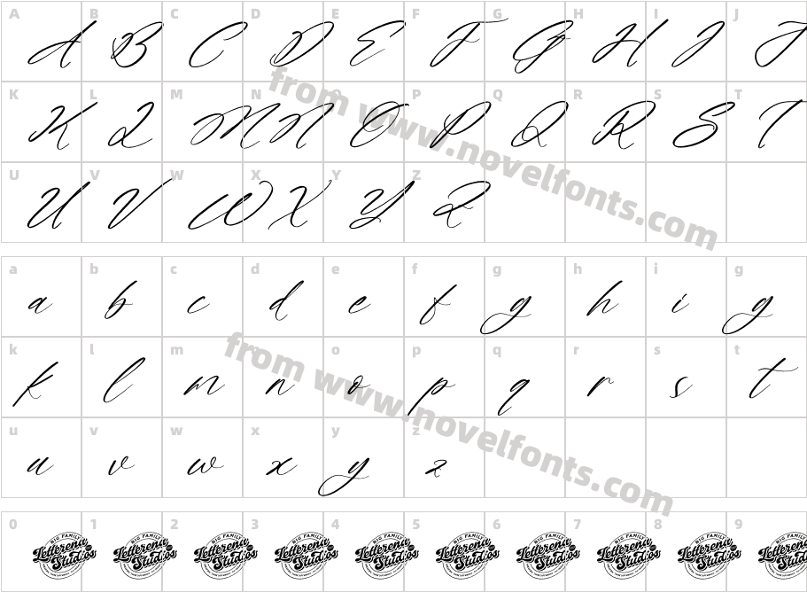 Maristya Juliette DEMO VERSION ItalicCharacter Map