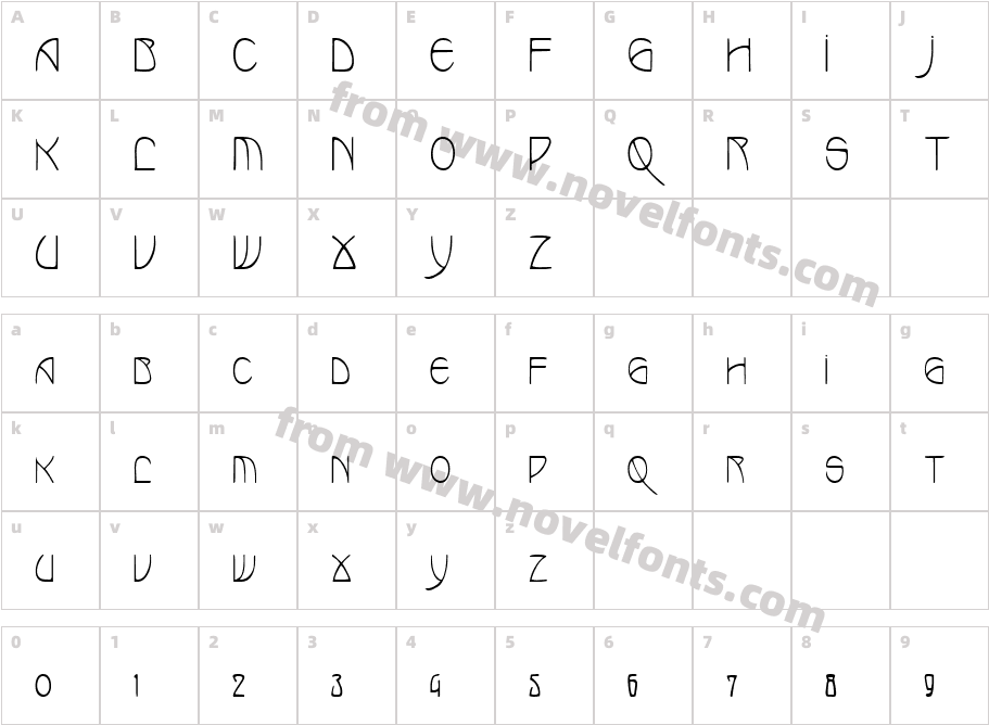 Marlowe Condensed RegularSWFTECharacter Map