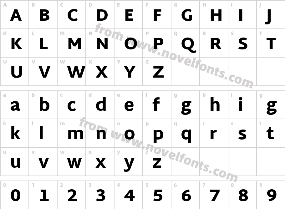 Martel Sans BlackCharacter Map