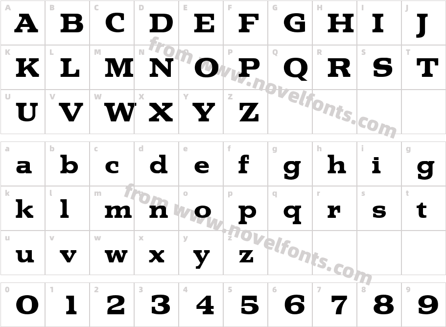 Martin Becker Extra BoldCharacter Map