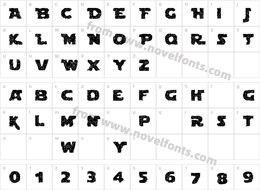 Blown DroidRegularCharacter Map