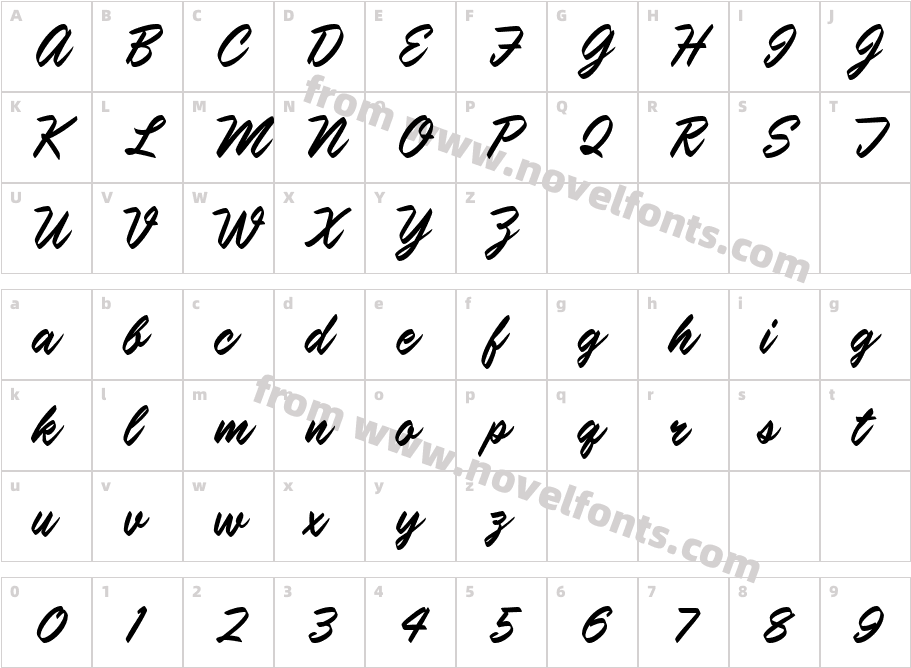 MartiniJFCharacter Map