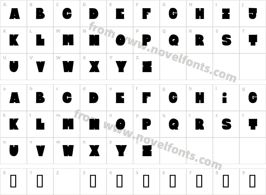 Bloxxxx    ExtraBoldCharacter Map