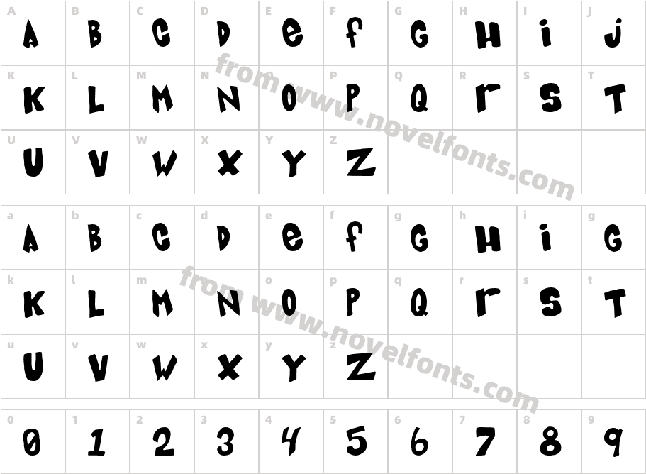 Blue CardCharacter Map