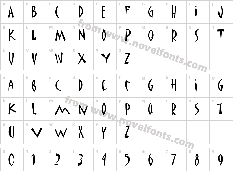 MatisseITC RegularCharacter Map