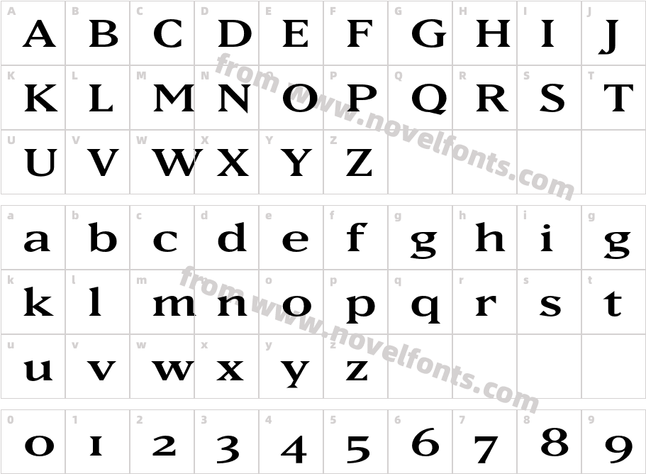 MatrixII ExtOT Semi WideCharacter Map