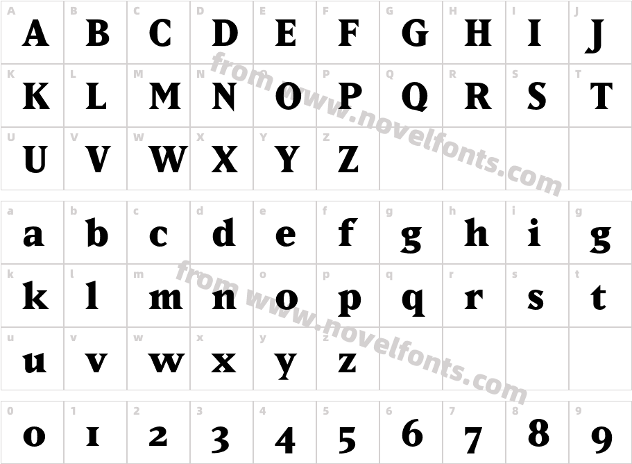 MatrixIIOT Extra BoldCharacter Map