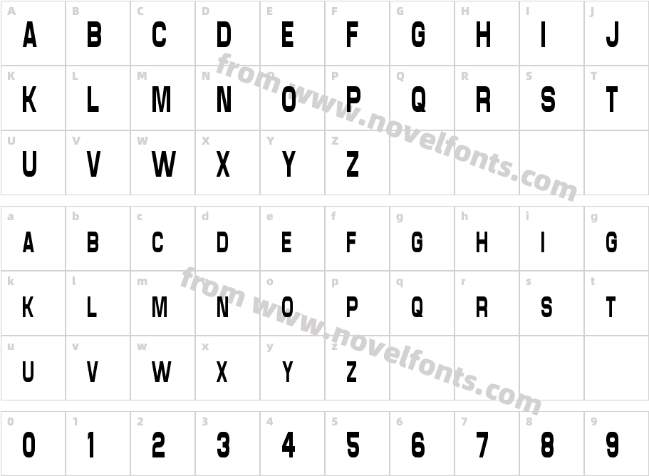 Maximus CondensedCharacter Map