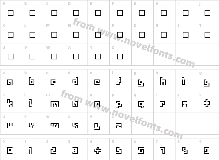 Maze91Character Map