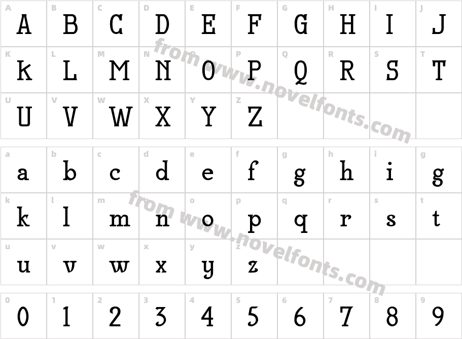 MekanusADF Std BoldCharacter Map