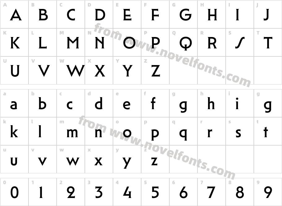 Mendl Serif Dawn MediumCharacter Map